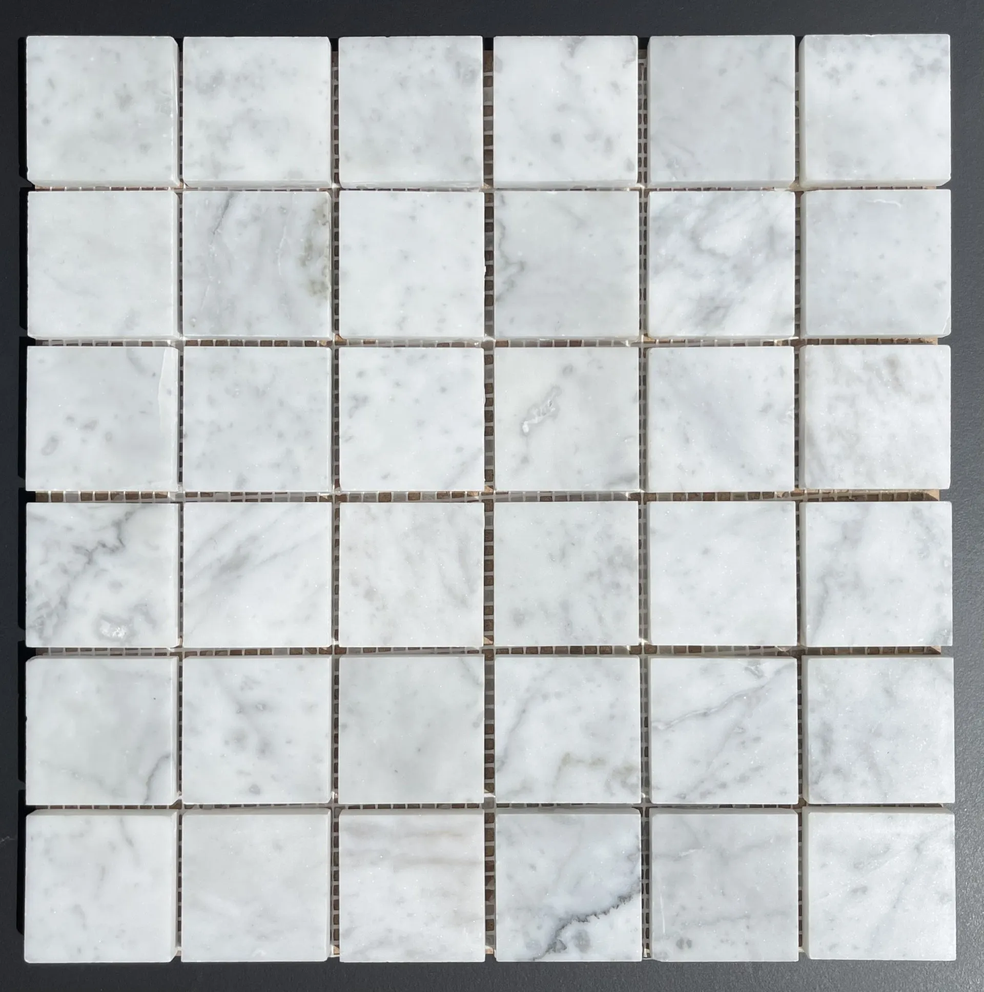 Bianco Carrara 2"x2" Square Mosaic Honed
